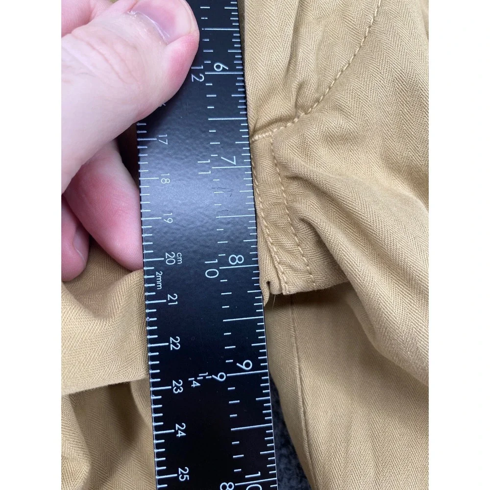 Banana Republic Relaxed Fit Chinos Men 32x32 Khaki Tan Garment Dye Wide Leg Pant